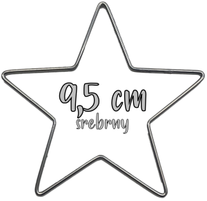 Metalowa Gwiazda do wianków, stroików i łapaczy snów 9,5 cm