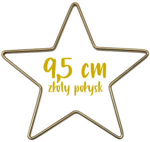 Metalowa Gwiazda do wianków, stroików i łapaczy snów 9,5 cm