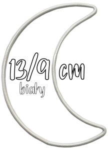 Metalowy Księżyc do wianków, stroików i łapaczy snów 13 cm