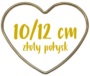 Metalowe Serce do wianków, stroików i łapaczy snów 12 cm