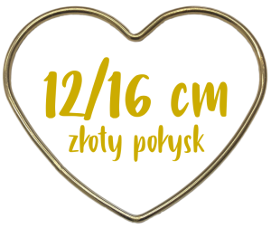 Metalowe Serce do wianków, stroików i łapaczy snów 16 cm