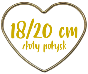 Metalowe Serce do wianków, stroików i łapaczy snów 20 cm