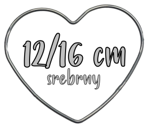 Metalowe Serce do wianków, stroików i łapaczy snów 16 cm