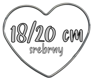 Metalowe Serce do wianków, stroików i łapaczy snów 20 cm