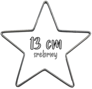 Metalowa Gwiazda do wianków, stroików i łapaczy snów 13 cm