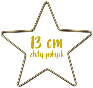 Metalowa Gwiazda do wianków, stroików i łapaczy snów 13 cm