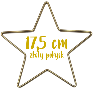 Metalowa Gwiazda do wianków, stroików i łapaczy snów 17,5 cm