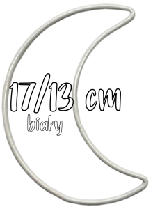 Metalowy Księżyc do wianków, stroików i łapaczy snów 17 cm
