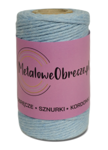 Sznurek bawełniany BŁĘKITNY 2 mm  60 m  