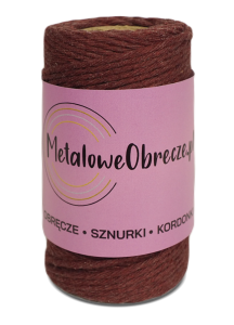 Sznurek bawełniany BORDOWY 2 mm  60 m   