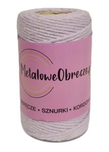 Sznurek bawełniany FIOLETOWY 2 mm  60 m 