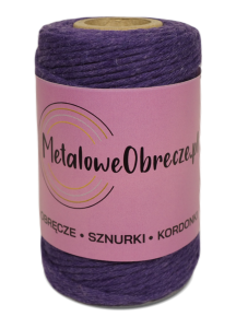 Sznurek bawełniany LAWENDOWY 2 mm  60 m