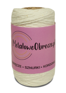 Sznurek bawełniany NATURALNY 2 mm  60 m 