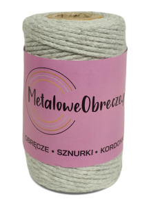 Sznurek bawełniany SZARY 2 mm  60 m 