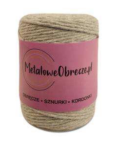 Sznurek bawełniany SZARY 3 mm  100 m 