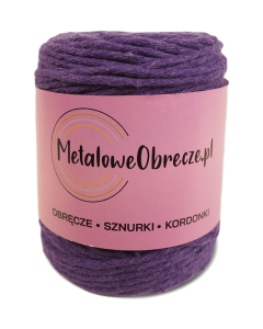 Sznurek bawełniany LAWENDOWY 3 mm  100 m 