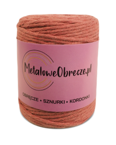 Sznurek bawełniany BRUDNY RÓŻ 3 mm  100 m  