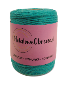 Sznurek bawełniany SZMARAGDOWY 3 mm  100 m   