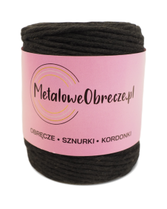 Sznurek bawełniany CZARNY 3 mm  100 m 
