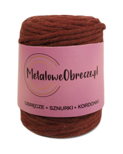 Sznurek bawełniany BORDOWY 5 mm 50 m