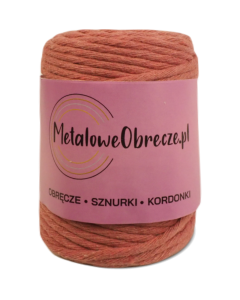 Sznurek bawełniany BRUDNY RÓŻ 5 mm 50 m
