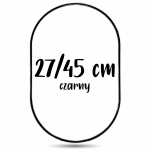 Obręcz owalna czarna 27/45 cm