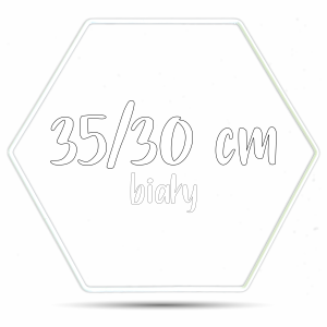 Obręcz heksagon biały 35/30 cm