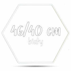 Obręcz heksagon biały 46/40 cm