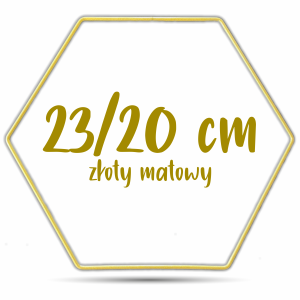 Obręcz heksagon złoty matowy 23/20 cm