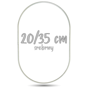 Obręcz owalna srebrna 20/35 cm