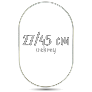 Obręcz owalna srebrna 27/45 cm