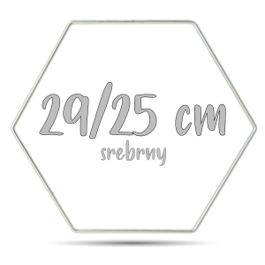 Obręcz heksagon srebrny 29/25 cm