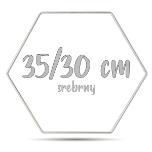 Obręcz heksagon srebrny 35/30 cm