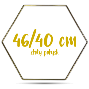 Obręcz heksagon złoty połysk 46/40 cm 