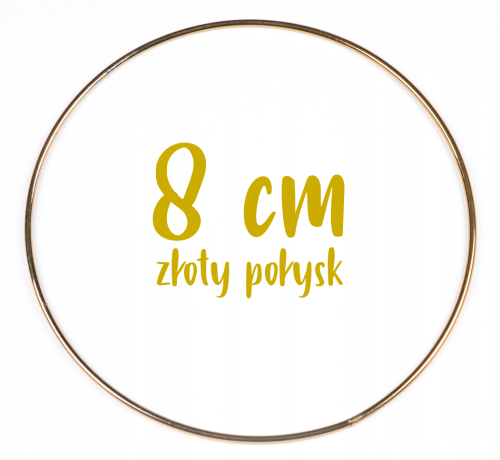 Obręcz metalowa, koło z drutu do łapaczy snów 8 cm