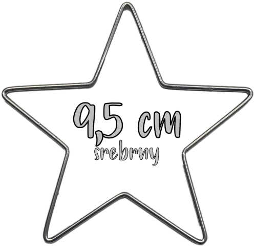 Metalowa Gwiazda do wianków, stroików i łapaczy snów 9,5 cm