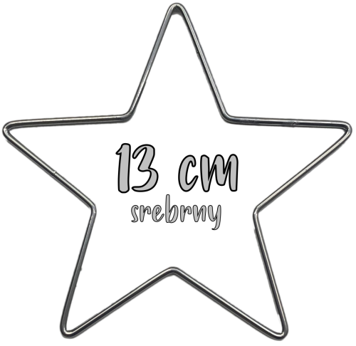 Metalowa Gwiazda do wianków, stroików i łapaczy snów 13 cm