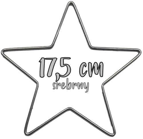 Metalowa Gwiazda do wianków, stroików i łapaczy snów 17,5 cm