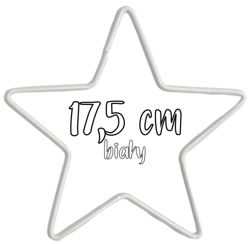 Metalowa Gwiazda do wianków, stroików i łapaczy snów 17,5 cm