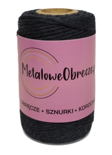 Sznurek bawełniany GRANATOWY 2 mm  60 m 