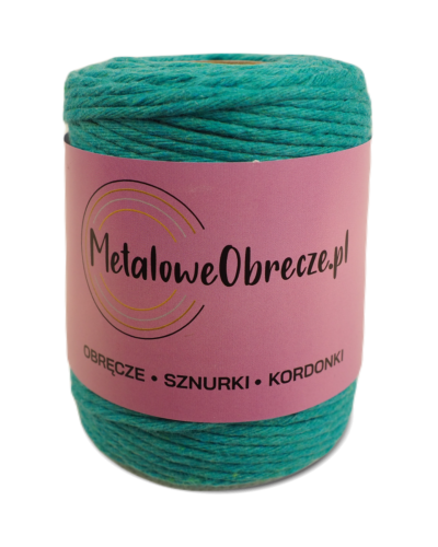 Sznurek bawełniany SZMARAGDOWY 3 mm  100 m   