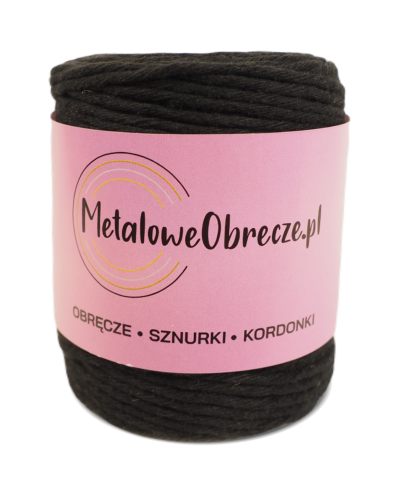 Sznurek bawełniany CZARNY 3 mm  100 m 