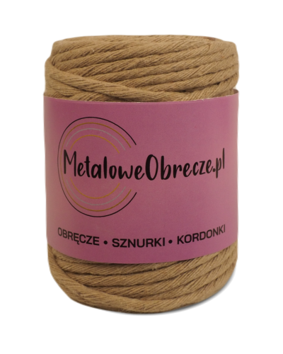 Sznurek bawełniany BEŻOWY 5 mm 50 m