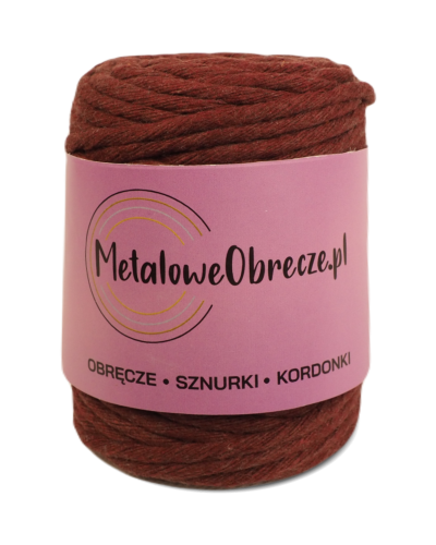 Sznurek bawełniany BORDOWY 5 mm 50 m