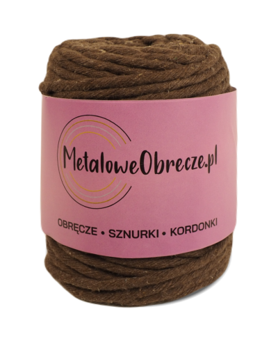 Sznurek bawełniany BRĄZOWY 5 mm 50 m
