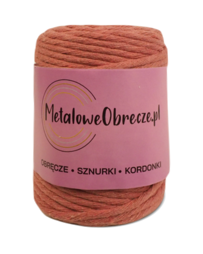 Sznurek bawełniany BRUDNY RÓŻ 5 mm 50 m