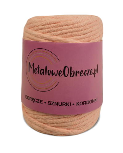 Sznurek bawełniany RÓŻOWY 5 mm 50 m