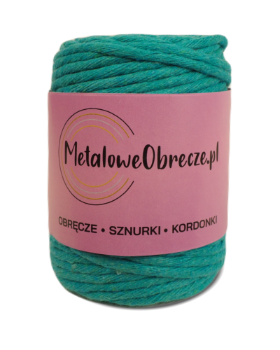 Sznurek  bawełniany SZMARAGDOWY 5 mm 50 m