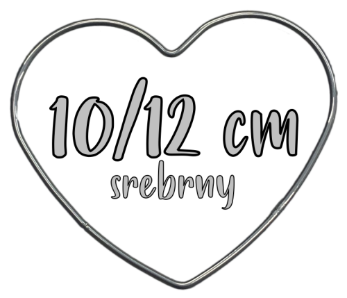 Metalowe Serce do wianków, stroików i łapaczy snów 12 cm