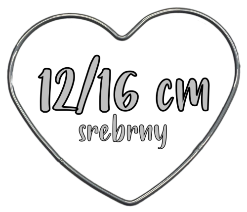 Metalowe Serce do wianków, stroików i łapaczy snów 16 cm